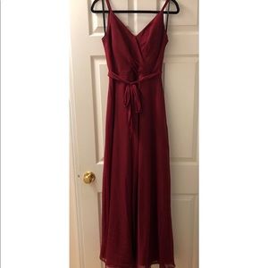After Six Burgundy bridesmaid dress